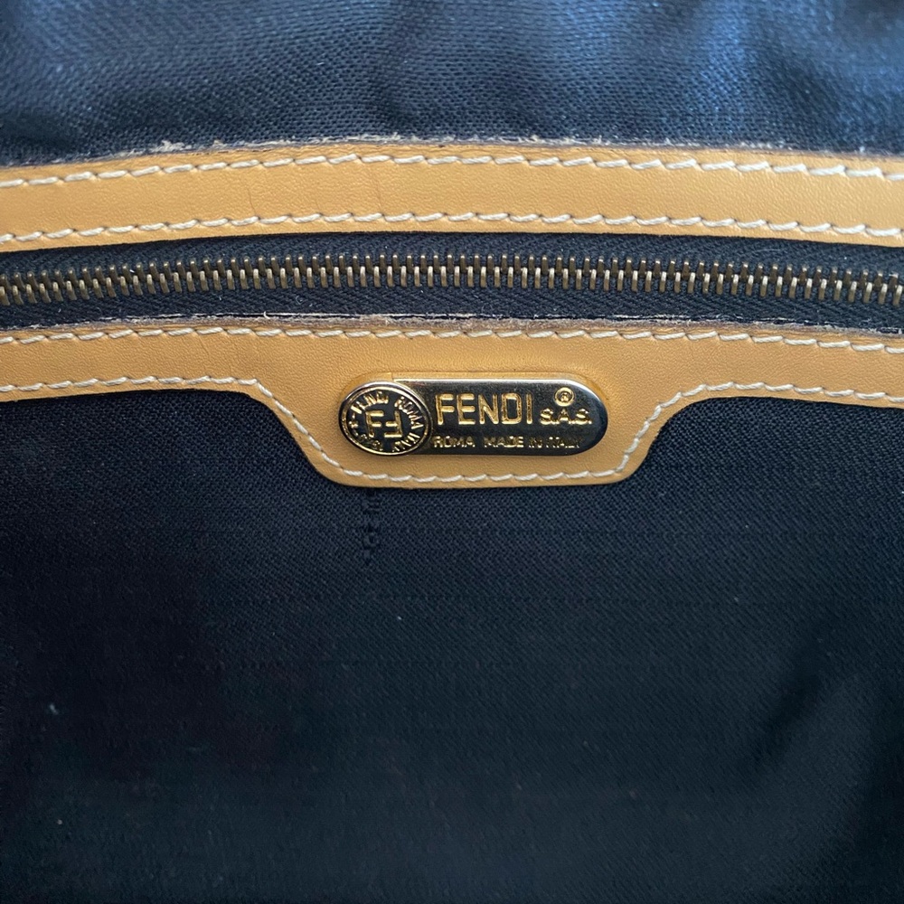 Fendi Black and Tan Striped Bag - Picture 10 of 11